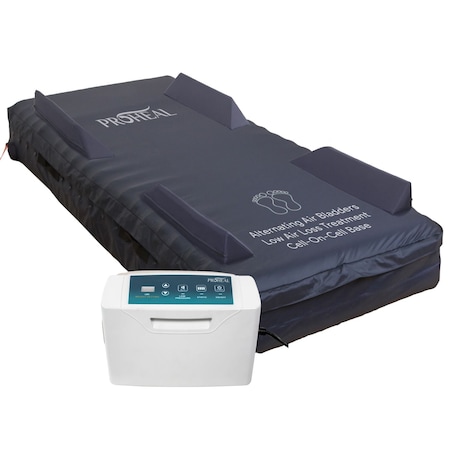 Proheal Mattress System w/Digital Pump and Cell-On-Cell Support Base w/Raised Rails 36"x84"x8"/11" PH-84600DXRR-84